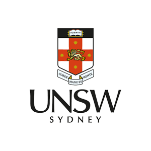 Logo of the University of New South Wales (UNSW) in Sydney, Australia.